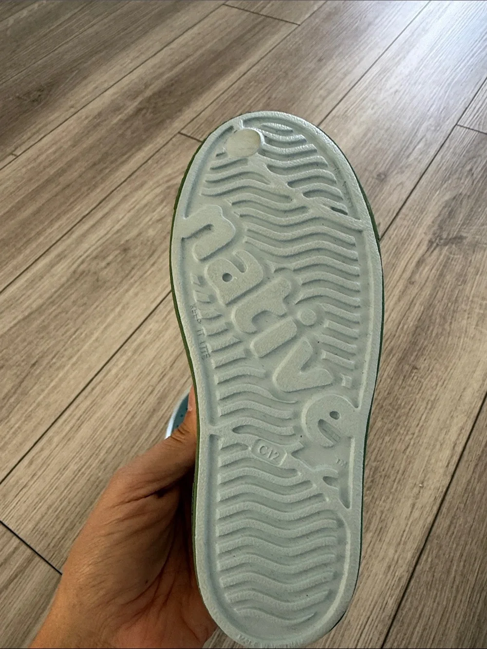 Native Kids Jefferson Air Blue/Loch Green Water Shoes Size 12